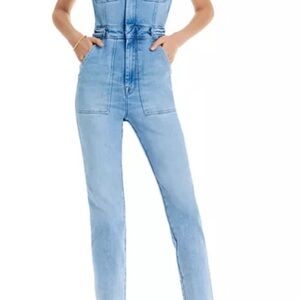 Good American Light Blue Denim Jumpsuit